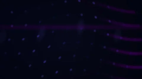 Purple Grid Digital Network Background with Glowing Dots and Wave Motion Stock Footage 343753885