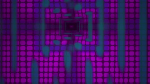 Purple grid pattern with teal accents and squares. Stock Footage 335966618
