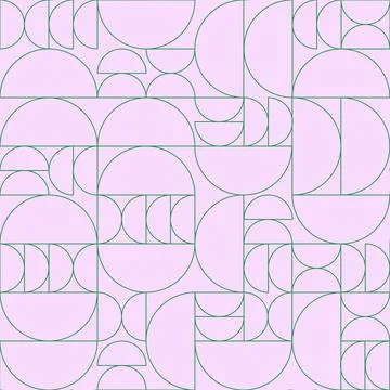 Purple Half Circle Seamless Pattern Stock Illustration