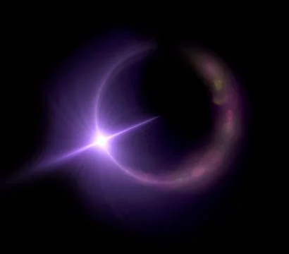 Purple half ring light expose Stock Illustration