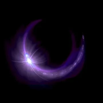 Purple half ring star flare Illustrazione stock