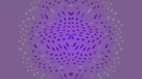 Purple halftone dot pattern with central glowing shape a organic with orange Stockbeeldmateriaal 335184058