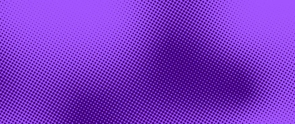 Purple halftone gradient background. Violet dotted comic style texture. Abstract Illustrazione stock