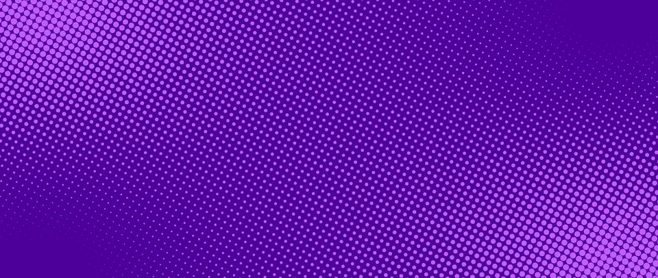 Purple halftone gradient texture. Violet dotted comic style background. Abstract Stock Illustration