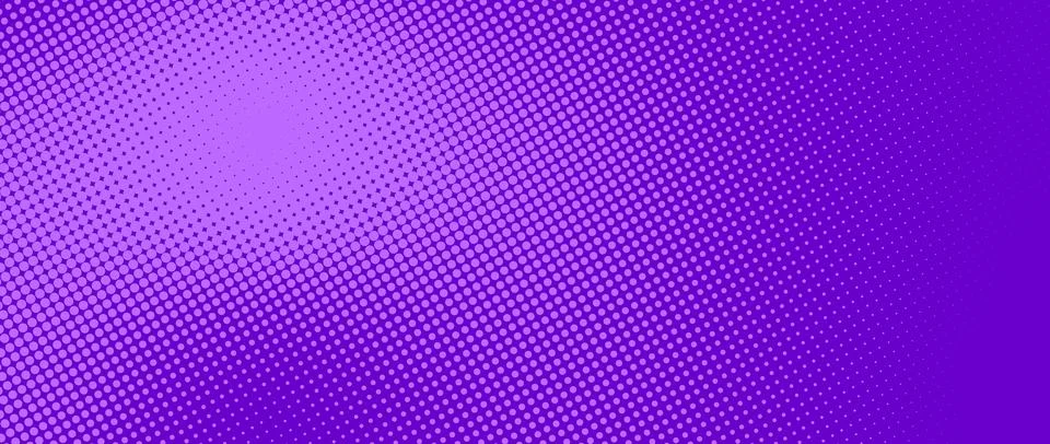 Purple halftone gradient texture. Violet dotted comic style background. Abstract Stock Illustration