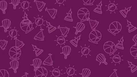 Purple Halloween icons pattern background Stock Footage 328441153