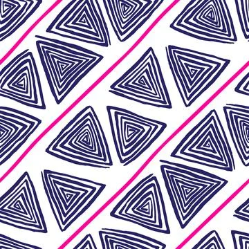 Purple hand-drawn triangles Stock-Illustration