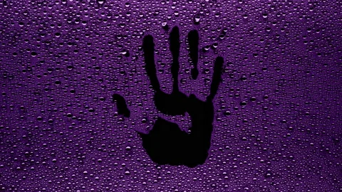 purple handprint