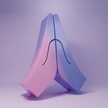 Purple Hands in praying position icon isolated on purple background. Prayer.. 库存插图