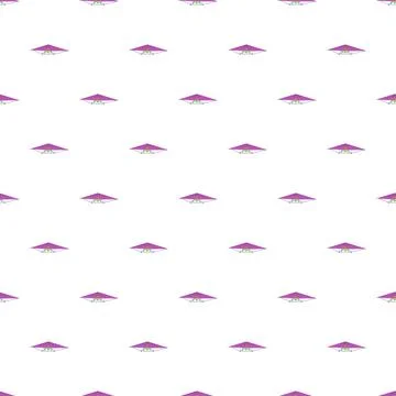 Purple hang glider pattern flying over white background Stock Illustration