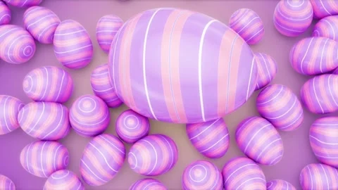 Purple Happy Easter Reveal Background Video stock 269307575