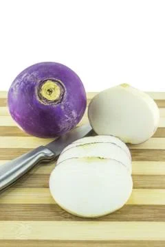 Purple headed turnips Stock Photos