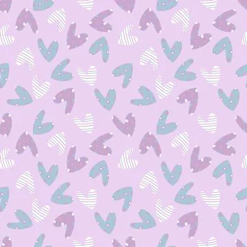 Purple heart pattern Illustrazione stock