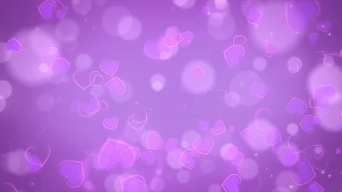 Purple hearts background. Seamless loop Valentines Day holiday animation. Stock Footage 101306981