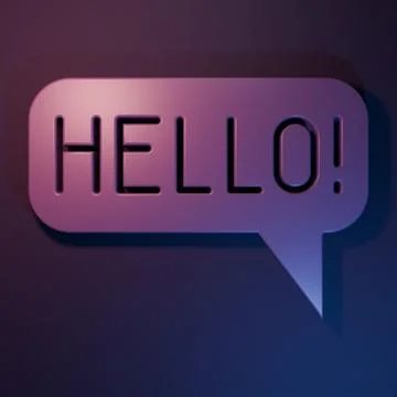 Purple Hello in different languages icon isolated on purple-blue background.. Stockfoto's