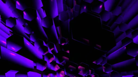 Purple hexa tubes Video stock 46995834