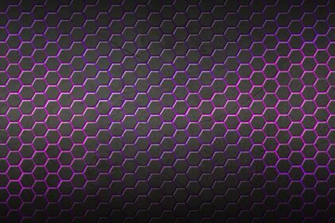 Purple hexagon background and texture. Stock Illustration