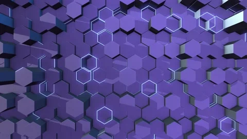 PURPLE HEXAGON Video stock 145723798