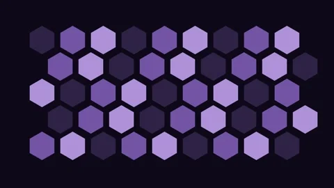 Purple hexagon grid geometric pattern motion graphic loop background animat.. Video stock 347805387