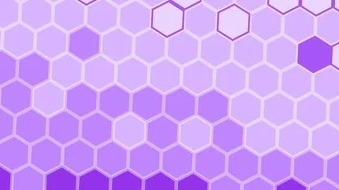 Purple hexagon pattern with varying shades creating a subtle gradient on a fl Illustrazione stock