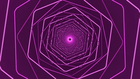 Purple Hexagon Rotation Stock Footage 100648295