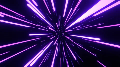 Purple Hyper Space Jump Background VJ Loop l 4K Stock Footage 301620824