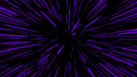 Purple hyperspace effect with fast moving particles and light speed movement Stock Footage 337171620