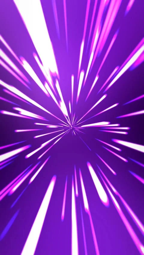 Purple Hyperspace Jump Light Speed Rays Animation Stock Footage 343670897