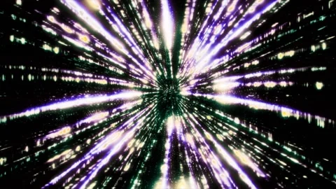 Purple Hyperspace Light Rays Burst Sci-Fi Background Video stock 341570197