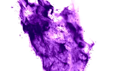 Purple Ink Exploding in Water Stock Footage 289135079