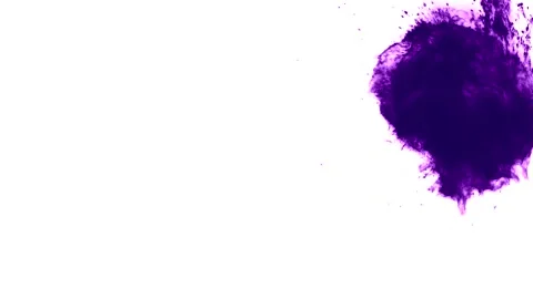 Purple Ink Exploding in Water Stock Footage 289135126