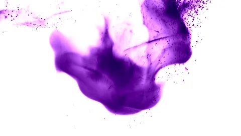 Purple Ink Exploding In Water Stock Footage 289135200