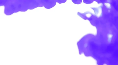 Purple ink spread out in clear water Stock Footage 49642605