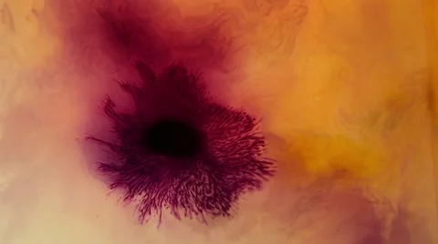 Purple Ink Spreading in Water 库存影片 54801341
