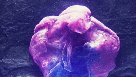 Purple inks motion liquid paints movement Stock Footage 156199043