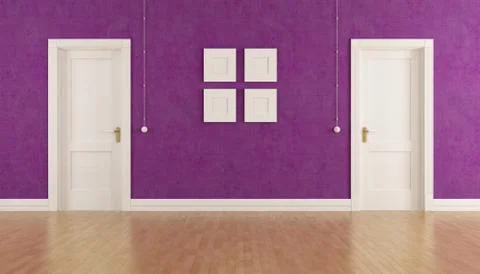 Purple interior Stock Illustration