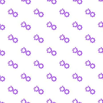 Purple interlocking gears pattern representing cooperation and technology 스톡 일러스트