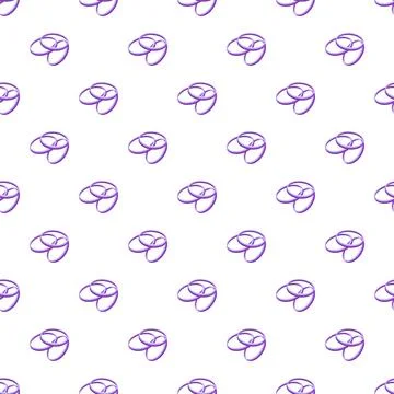Purple interlocking rings creating a seamless abstract pattern Stock Illustration