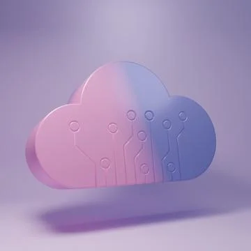 Purple Internet of things icon isolated on purple background. Cloud computi.. Stock Illustration