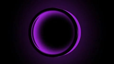 Purple Intersecting Neon Circles Art Stock Footage 335592041