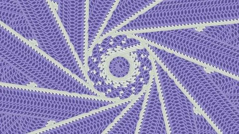 Purple interwoven scale spirals on white Stock Illustration