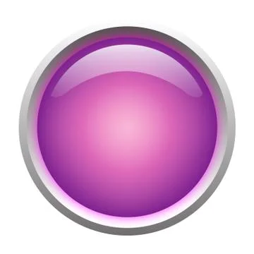 Purple isolated vector, glossy web button. Stock Illustration
