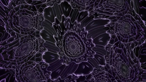 Purple Kaleidoscopic Mandala Pattern Seamless Loop Stock Footage 340576879
