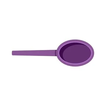 Purple kitchen measuring spoon isolated on white background Stock Illustration