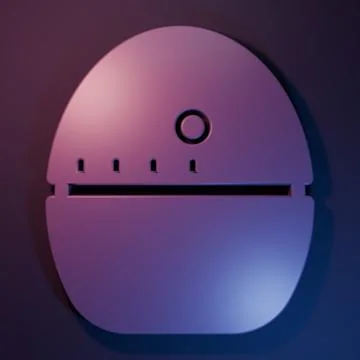 Purple Kitchen timer icon isolated on purple-blue background. Egg timer. Co.. Stock Illustration