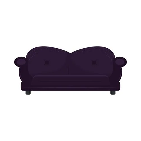 Purple large sofa Stock Illustration