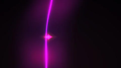 Purple laser beam shining brightly in dark space. Stock Footage 337517009