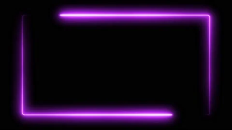 Purple laser effect neon glowing frame background. Stock Footage 233129172