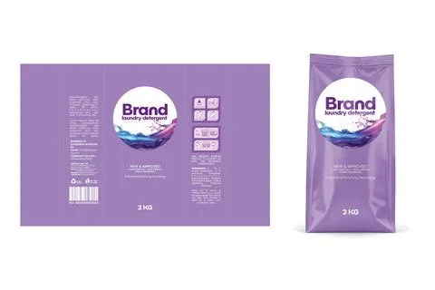 Purple Laundry Detergent Stock Illustration