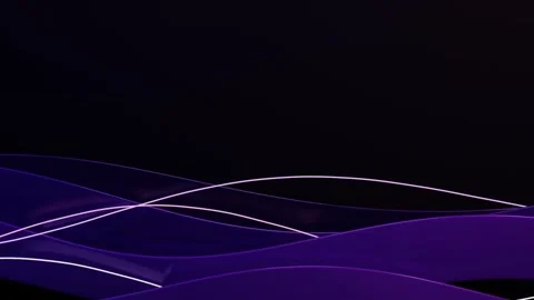 Purple Layered Waves on Black Elegant Motion Loop Stock Footage 344590156